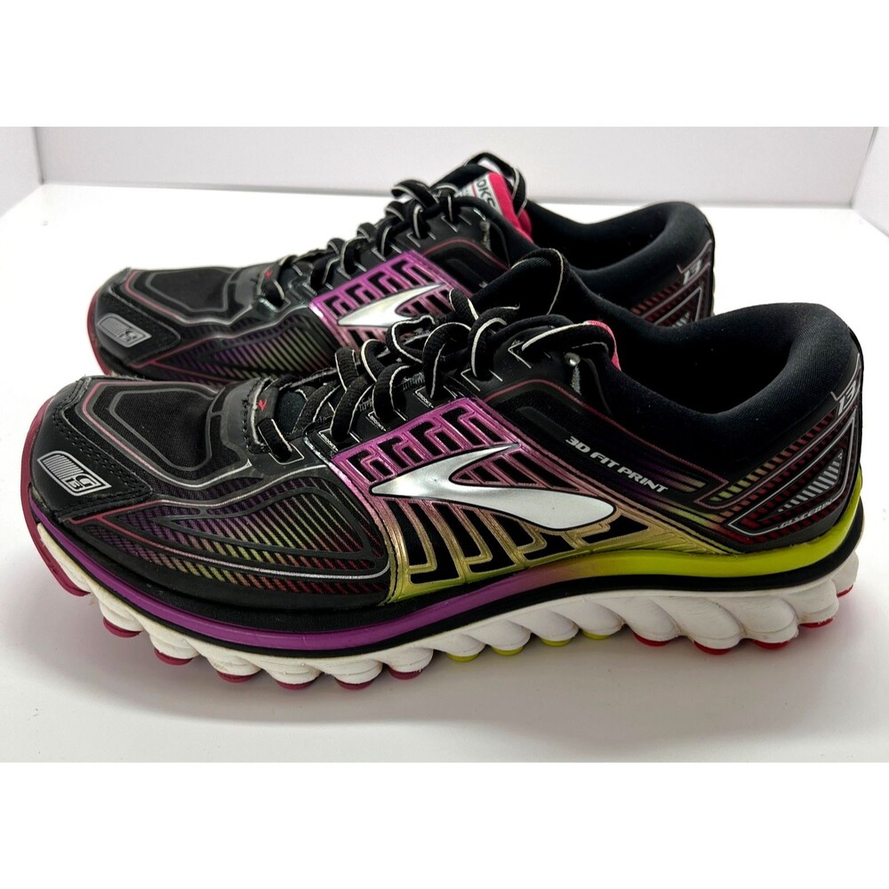 Brooks Glycerin 13 Black 3D Fit Print Running Sneakers Shoes Womens US 8D Wide